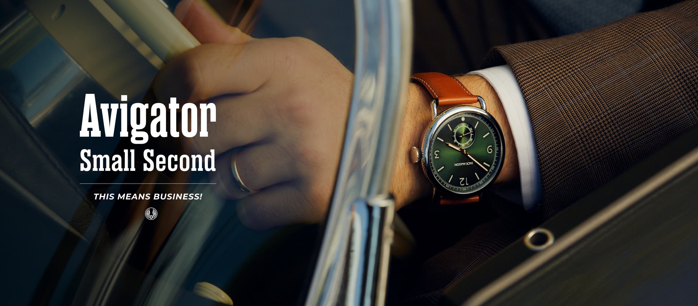 Avigator Small Second Watch by Jack Mason