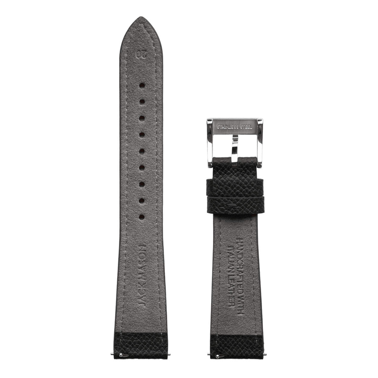20mm Epsom Black Strap